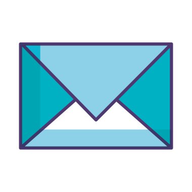 Zarf posta izole simgesi