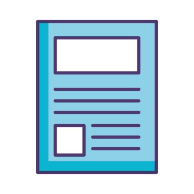 kağıt belge izole simgesi