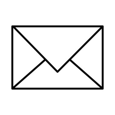 Zarf posta izole simgesi