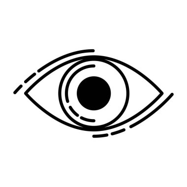 göz görünümü izole simgesini