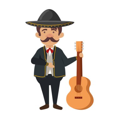 gitar ile geleneksel Meksikalı mariachi