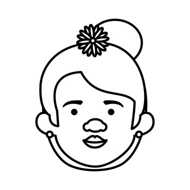 Geleneksel Meksika kadın baş saç çiçek