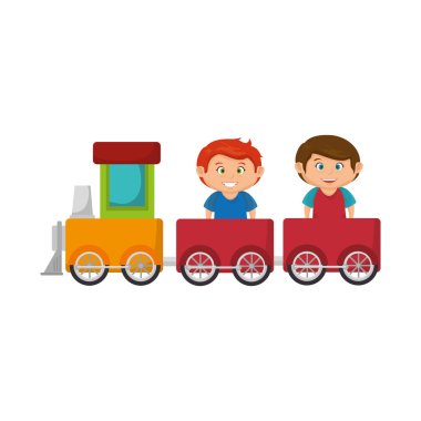 küçük çocuklar ile tren oyuncak