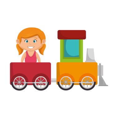 Tren ile küçük kız
