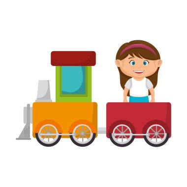 Tren ile küçük kız