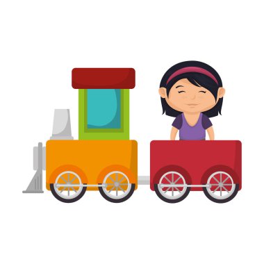 Tren ile küçük kız