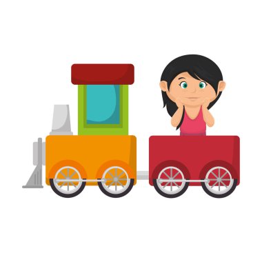 Tren ile küçük kız