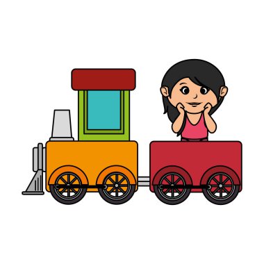 Tren ile küçük kız