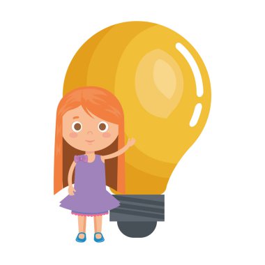 ampul küçük öğrenci kızla