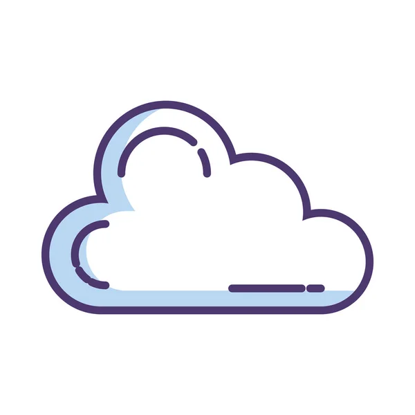 Servidor de computação em nuvem com download de seta — Vetor de Stock