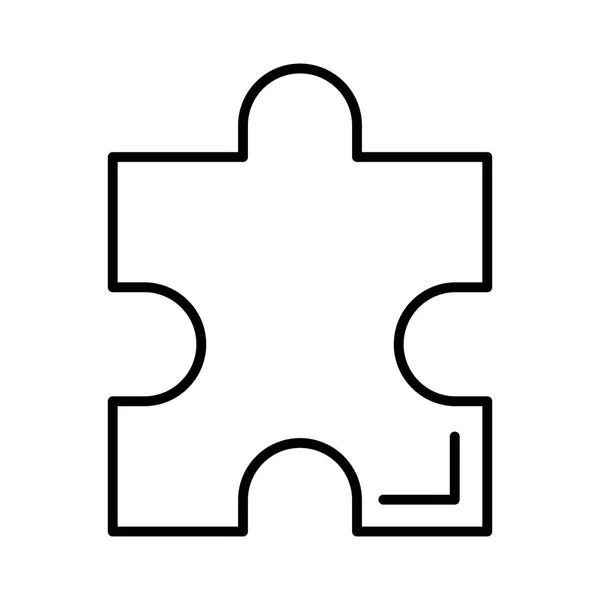 Puzzel spel stuk pictogram — Stockvector