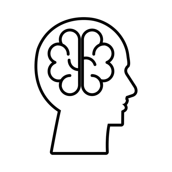 Profil s mozku storming — Stockový vektor