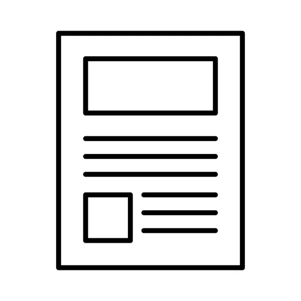 Documento en papel icono aislado — Vector de stock