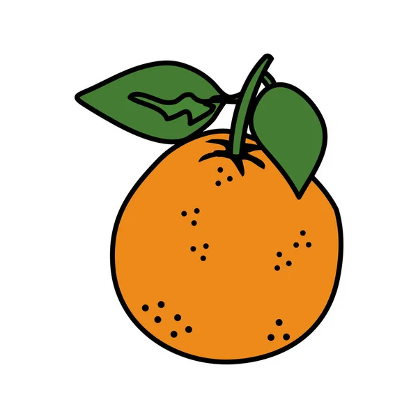 Laranja ícone de frutas frescas — Vetor de Stock