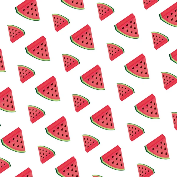 Watermelon fresh pattern background — Stock Vector