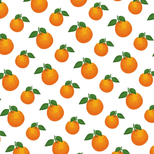 Naranjas fresco patrón fondo — Vector de stock