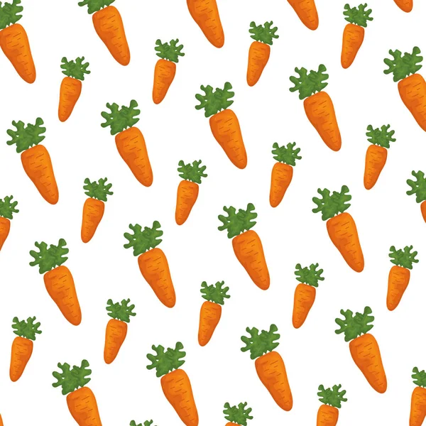 Carrots fresh pattern background — Stock Vector