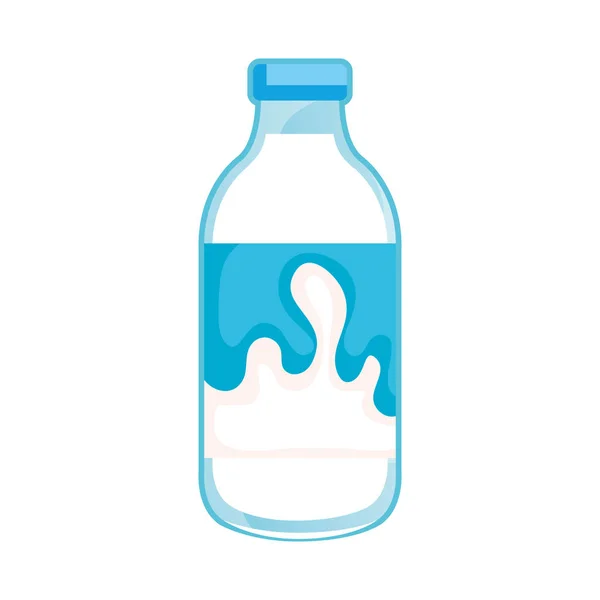 Ícone delicioso garrafa de leite —  Vetores de Stock