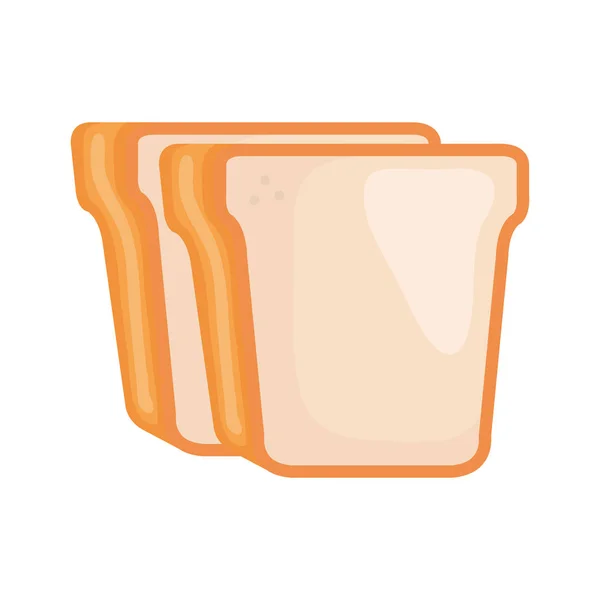 Смачний хлібний тост значок — стоковий вектор