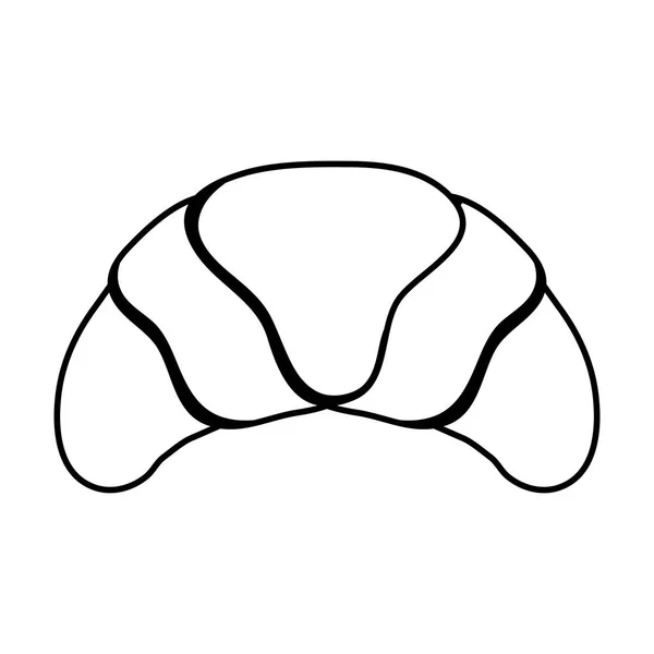 Heerlijk brood croissant pictogram — Stockvector