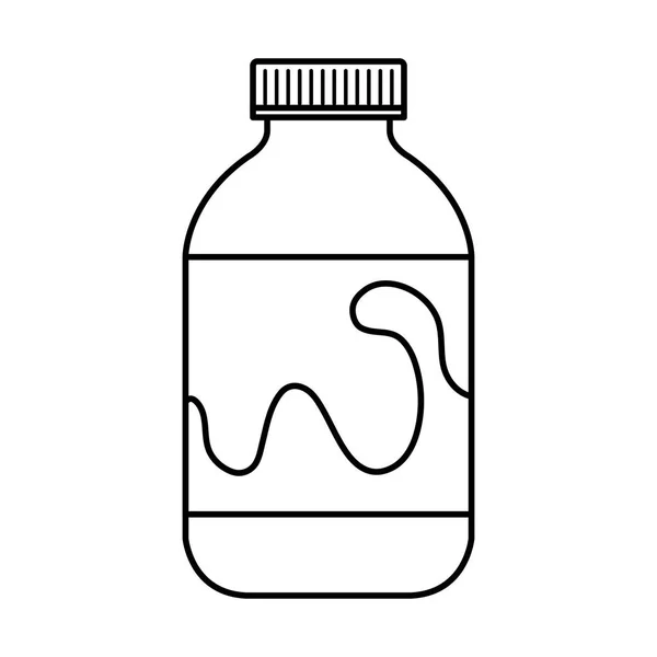 Delicioso icono de yogur botella — Archivo Imágenes Vectoriales