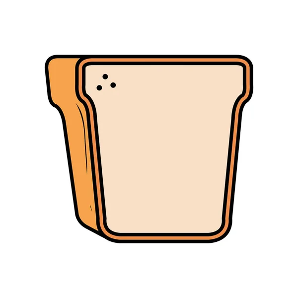 Delicioso pan tostado icono — Vector de stock