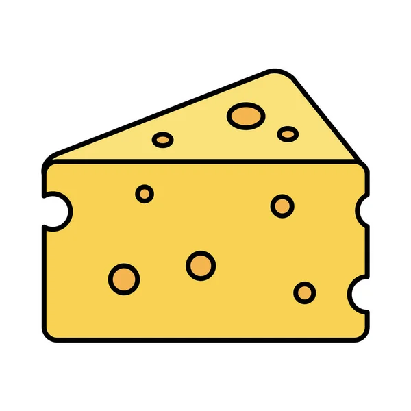 Ízletes sajt darab ikon — Stock Vector
