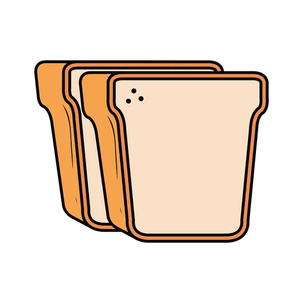 Delicious bread toast icon — Stock Vector