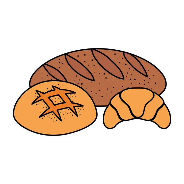 Νόστιμα ψωμιά ορίσετε τα εικονίδια — Διανυσματικό Αρχείο
