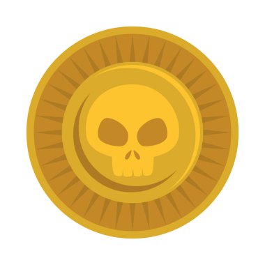 kafatası ile antika madeni para