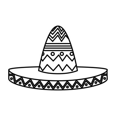Meksikalı mariachi şapka simgesi