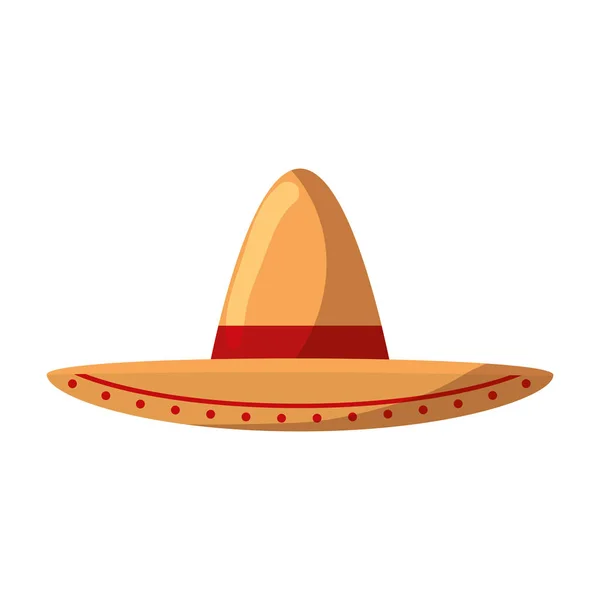 Icona del cappello mariachi messicano — Vettoriale Stock