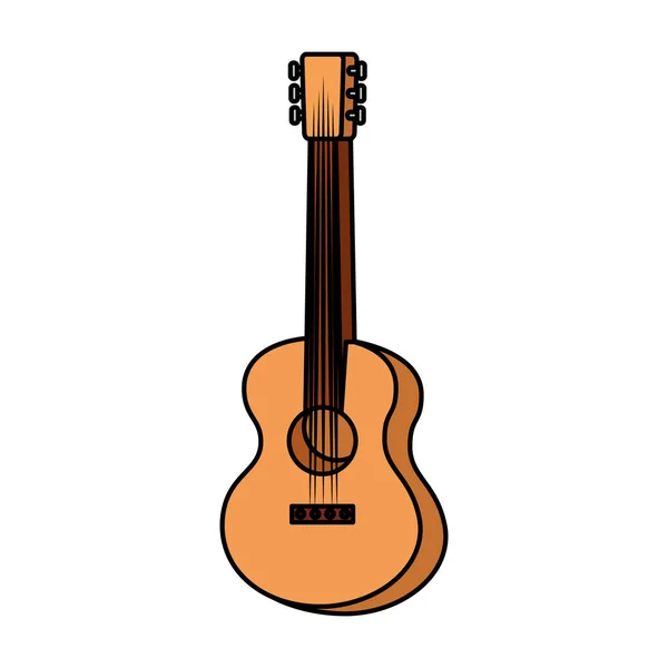 Guitar instrument music icon — Stock Vector