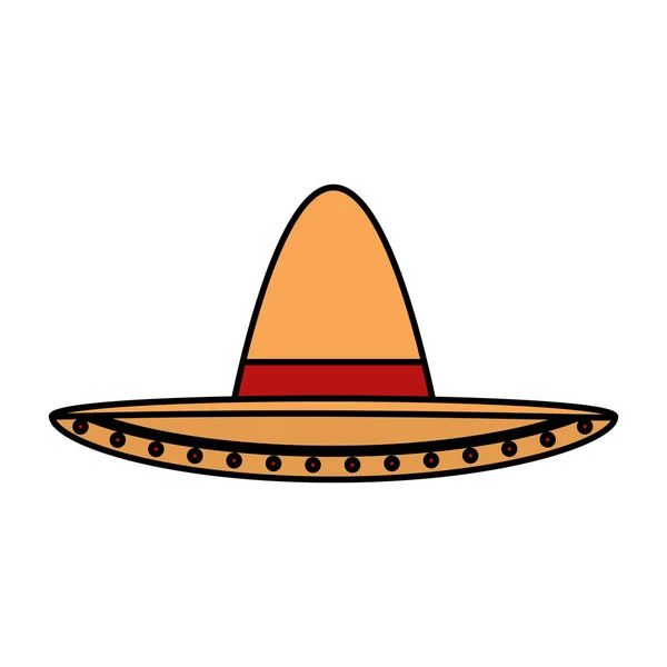 Mexikansk mariachi hatt ikonen — Stock vektor
