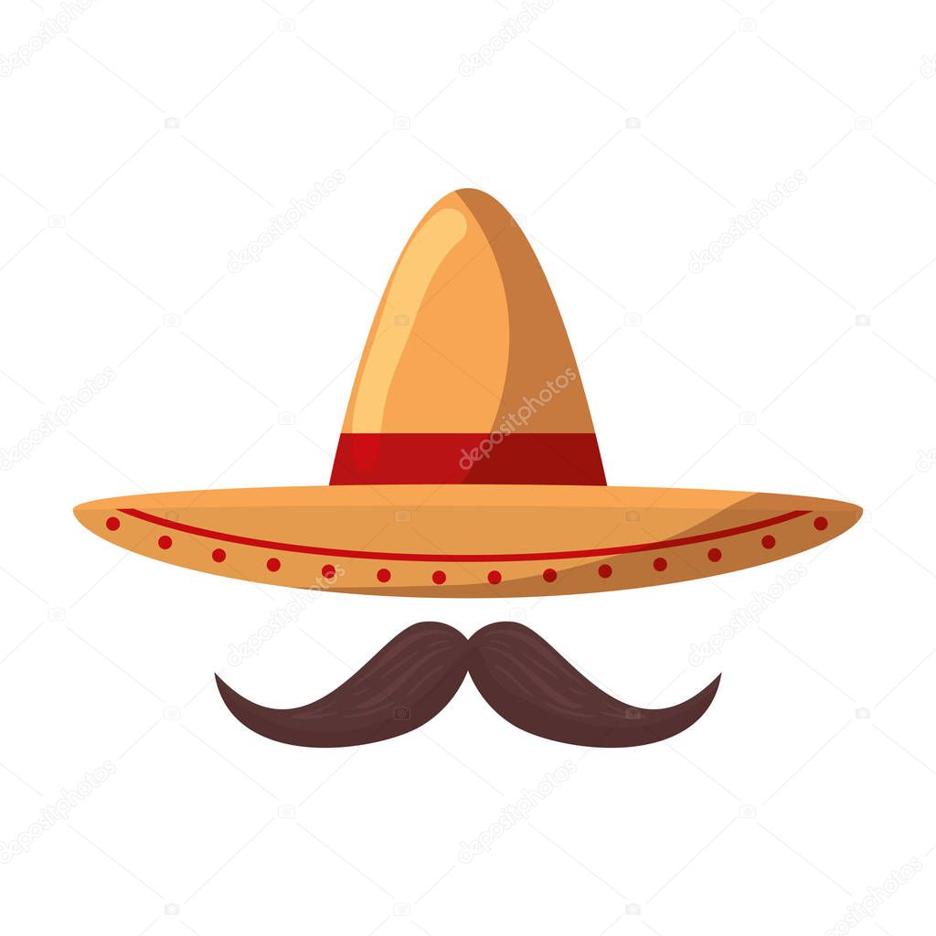 mexican mariachi hat with mustache