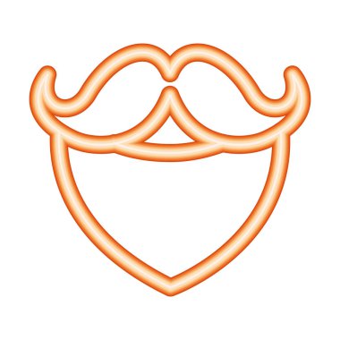 sakal bıyık hipster ışık neon