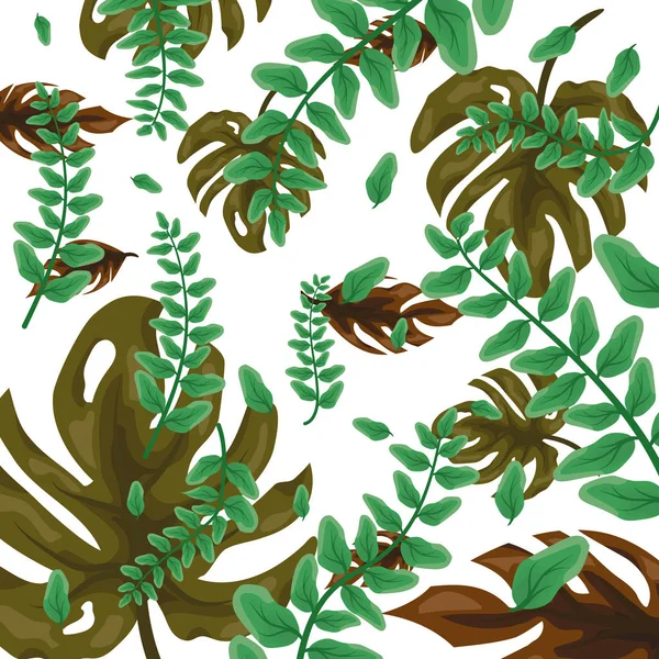 Blätter Natur Zweig Laub Hintergrund — Stockvektor