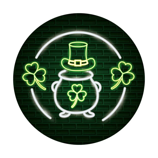 St patricks jour néon — Image vectorielle