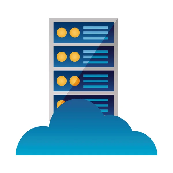 Cloud computing-computerkast — Stockvector
