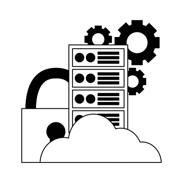 Cloud Computing CPU Sicherheitseinstellungen — Stockvektor