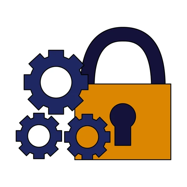 Configurações de segurança do cadeado — Vetor de Stock