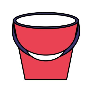 Beyaz arka plan üzerine kauçuk kova