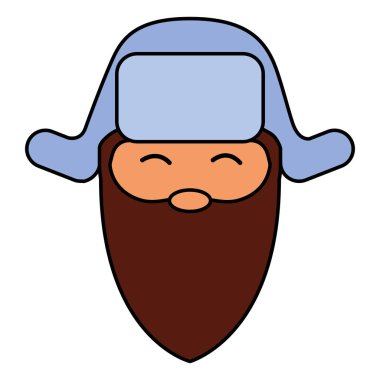 Adam yüz giyen kış şapka