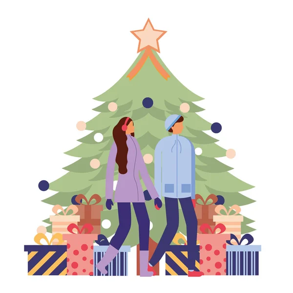 Menschen Weihnachtsbaumschmuck — Stockvektor