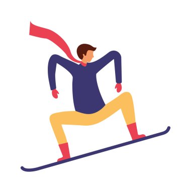 kış sezonu snowboard adamla