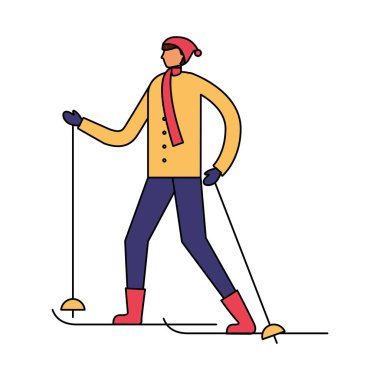 Kayak Kış sezonu olan adam