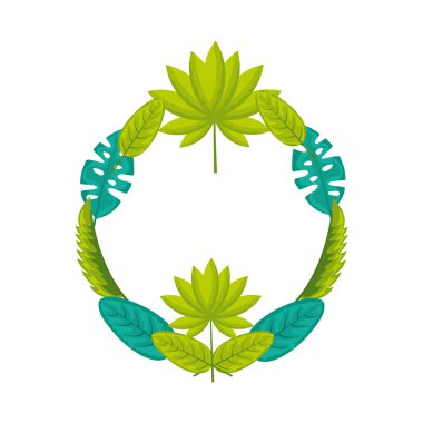 çelenk yeşillik dekorasyon tropikal yaprak