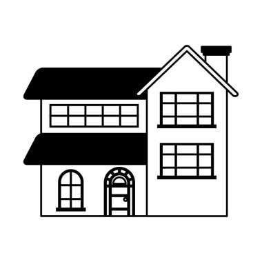 Beyaz arka plan üzerinde ev Emlak