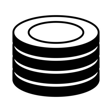 Beyaz arka plan vektör çizim üzerinde yığın para para