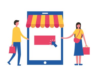 İnsanlar online satın alma